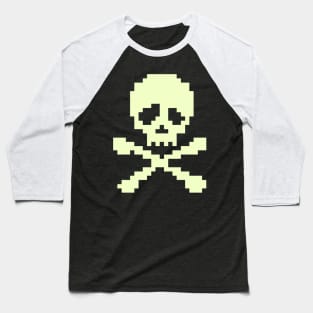 Yellow skull and crossbones punk Baseball T-Shirt